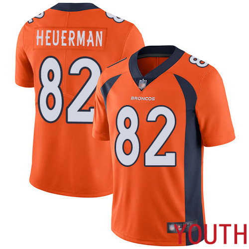 Youth Denver Broncos 82 Jeff Heuerman Orange Team Color Vapor Untouchable Limited Player Football NFL Jersey